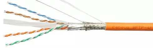 Кабель S/FTP 4 пары, кат. 6а, FR-PVC